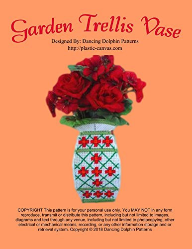 Garden Trellis Vase: Plastic Canvas Pattern