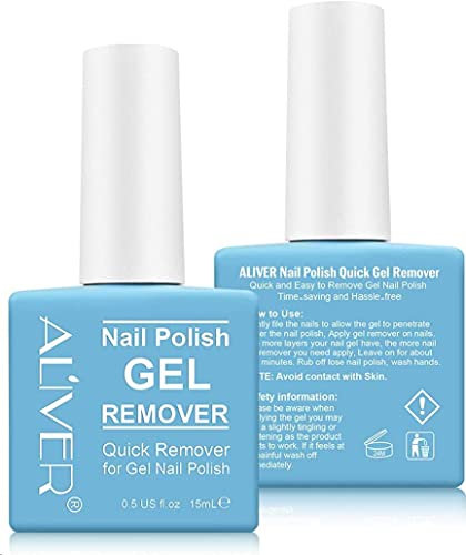 Confezione da 2 solventi magici per la rimozione dello smalto, rimuove lo smalto gel in maniera rapida e semplice, rimozione professionale dello smalto gel soak off