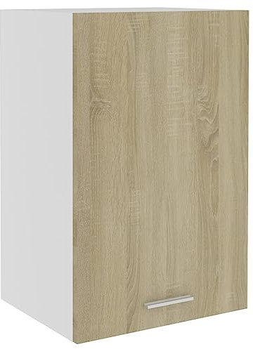 vidaXL Hängeschrank 2 Regalböden Küche Schrank Einbauküche Küchenzeile Küchenmöbel Oberschrank Küchenschrank Sonoma-Eiche 39,5x31x60cm Holzwerkstoff