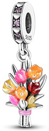 MULA Charms Anhänger Silber 925 für Armbänder, Kompatibel mit Europäischen Armbändern und Halskette für Frauen