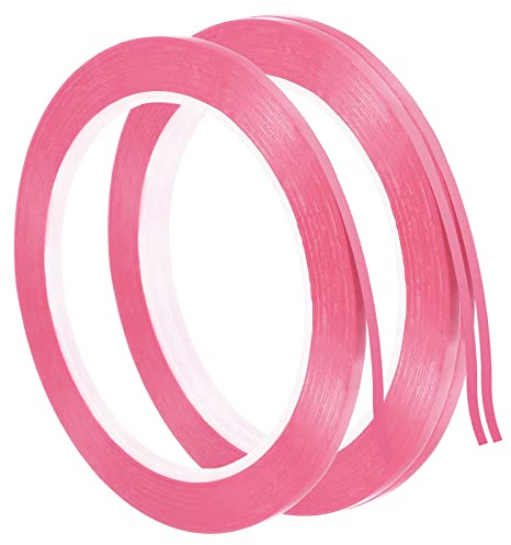 PATIKIL 3 Pezzi Nastro Adesivo per Lavagna Bianca, Sottile Nastri Evidenziatore Adesiva per Marcatura Grafica Grafici Fai Da Te, Rosa (66M x 3mm)