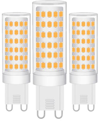 tkhetiana 9W G9 LED Lampe warmweiß 3000K Glühbirne Nicht Dimmbar,8W G9 LED Leuchtmittel Equivalent 70W,Enegiesparende Led Birne,Ersetzt 65-75W Halogenlampe,AC 220-240V,3 Pack