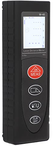 Mini Laser Measure Device 40M, Portable Handle Digital Display Measure Tool, 0.01mm Resolution HD Backlight Laser Distance Measure with 3 Units