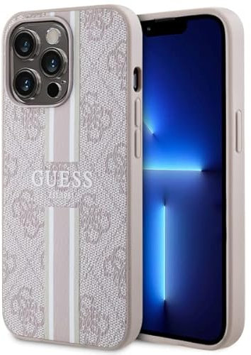 GUESS GUHMP13XP4RPSP Hülle für iPhone 13 Pro Max 6,7 Rosa hardcase 4G Printed Stripes