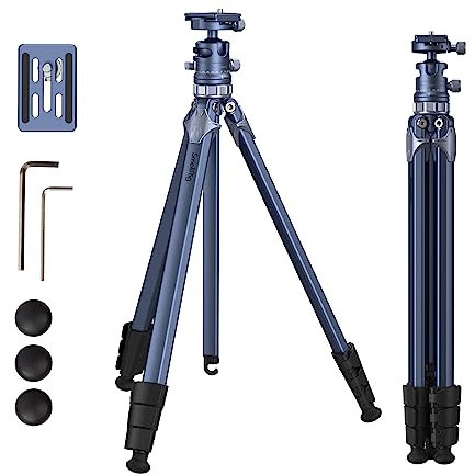 SMALLRIG Lightweight Travel Tripod, Kamerastativ mit kompakter, unkonventioneller Mittelsäule, 360°-Kugelkopf, QR-Platte, Tragkraft bis zu 17,6 lbs / 8 kg, für die meisten DSLR-Kameras -4222B