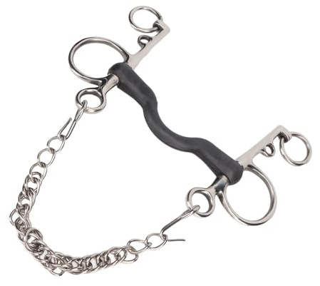 Filetto a Bocca di Cavallo, Filetto a Bocca di Cavallo in Acciaio Inossidabile con Rullo da Masticare Per Accessori Per Cavalli(127mm)