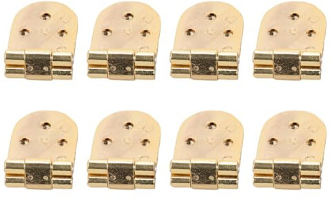 OSALADI 8piezas Bisagras De Puerta Bisagras Silenciosas De Aleación De Zinc Para Puertas De Acabado Pulido Incluye Tornillos Dorado