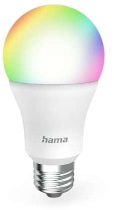 Hama smarte Glühbirne E27 (9W, smarte Lampe RGB und weiß, Globeform, dimmbare WLAN Lampe, Matter kompatibel für z.B. Alexa, Google Assistant, Apple Home, Smart Things)