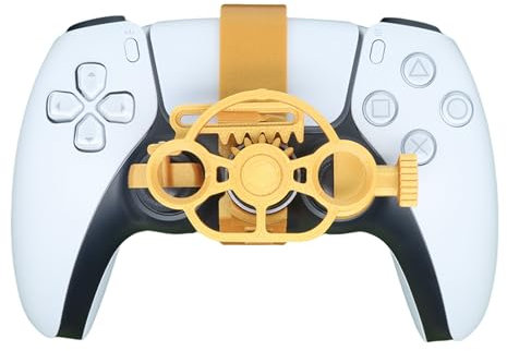 LICHIFIT Mini volante para PS5 Racing Game Controller Simulador de conducción Impresión 3D Volante para PlayStation 5 Auxiliar Racing Wheel Accesorios