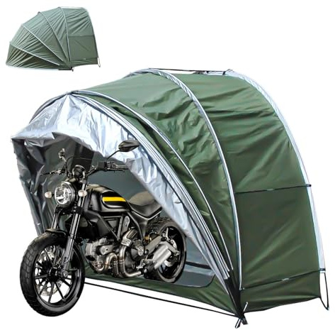 GZKDKZB Cobertizos de Almacenamiento Colgantes 2 en 1 para Exteriores, para Guardar Bicicletas, Muebles de Patio, Bicicletas, Motocicletas, Carpas, cobertizos para Guardar Bicicletas, Verd