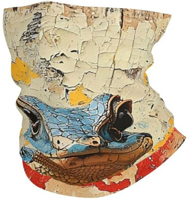 peiyeety Halstuch, Halbmaske, Schal, Sturmhaube, Bandana, für Herren und Damen, Eidechse, rustikal, Landhaus, Vintage