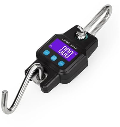Báscula Digital Colgante, Báscula Colgante Digital 660 LBs 300KG, báscula de Peces Resistente al Agua báscula de grúa portátil for Peso de Equipaje Dropship para Garaje, Granja y Caza(Nero)