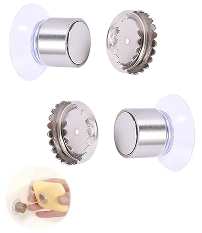 Thapncow 2 pezzi Portasapone con magnete – Forte Adesione, Portasapone magnetico con ventosa, da Parete, porta sapone magnetico in acciaio inox per lavabo, doccia e vasca da bagno cucina