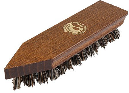 Premium Schmutzbürste für Schuhe – Schuhputzbürste mit Kokosfasern und ergonomischem, lackierten Holzgriff - Naturborsten zur kraftvollen Reinigung ihrer Schuhe und Stiefel - Made in Germany Braun