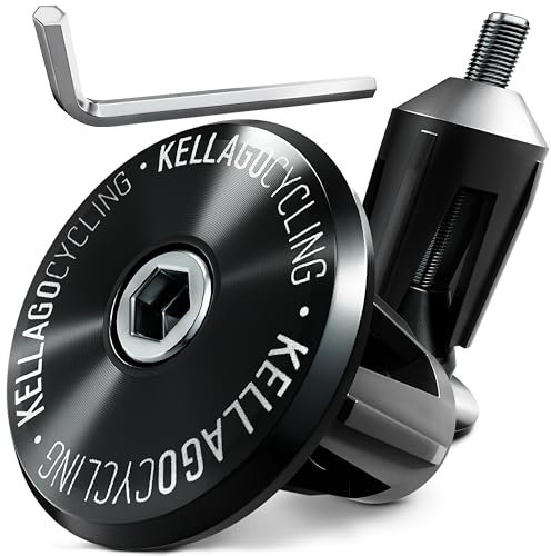 Kellago Lenkerstopfen Rennrad aus Aluminium [ NUR 22G ] inkl. Imbus - bar ends innenklemmung - lenkerendstopfen - lenker endkappen - lenkerband endstopfen fahrradlenker/auch für mtb lenkerenden