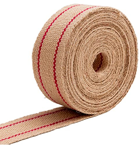 IPEA Jute Jute Rem för DIY – Made in Italy – 10 meter Längd – Professionell Cinta rep för stolar, klädsel, soffor, Fastställande möbler, Dekorationer – Naturlig färg – 60 mm