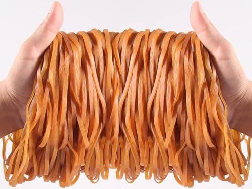 Elastic Bands 65 Pcs Thick Rubber Bands 200 * 4mm Strong Strechable Natural Elastic Bands Heavy Duty Wide Rubber Bands for Home Office School Supplies