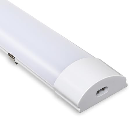 Sonnewelt Neon LED 150 CM 48W Reglette LED Garage 4000K Blanc Neutre Eclairage LED Plafond,IP65 Imperméable Néon Led Plafonnier Connectable pour Garage Ateliers Bureau Parking Salle de bain