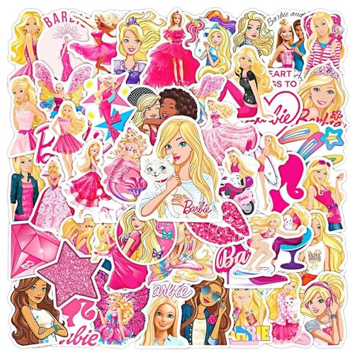 Xingsky Prinzessin Aufkleber, 100 Sticker Babie Kinder Sticker Cartoon Aufkleber Vinyl Aufkleber Kinder Laptop Sticker & Skateboard Sticker Koffer Auto Fahrrad Sticker für Erwachsene Kinder