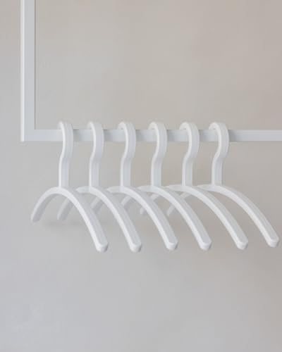 Metallbude FAY - Set di 6 grucce appendiabiti in plastica, design moderno e salvaspazio, materiale leggero, 46 cm