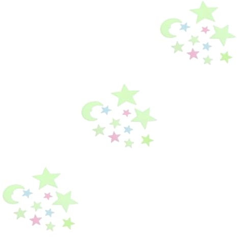 ibasenice 150 Stk Wandtattoo Applikationen Verzierungen dreidimensionale Wandaufkleber kinder dekor leuchtender Wandaufkleber kinderzimmer room scheinen fluoreszierende Aufkleber