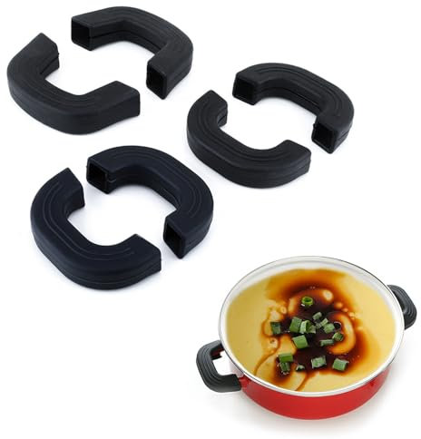 Zasvec Topfgriff Hitzeschutz Silikon 6 Stück - Silikongriffe für Töpfe und Bratpfannen - Küche Schutz Kochen Finger Topflappen in 3 Größen