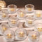 Teelichtgläser Set,Teelicht Klare Teelichthalter Glas (12er Pack),Teelichtglas Klein für Hochzeit, Geburtstag, Urlaub, Kerzengläser, Party Dekoration, Gläser klein, Windlichter Tischdeko