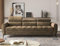 Moderno Sofa mit Schlaffunktion Bjorn - Sofa mit 3 Sitzen und Robusten Metallfüße - Modern Schlafcouch - Couch mit Schlaffunktion 254x97x88 cm - Couch Hell Braun