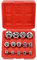 14-tlg Torx Steckschlüssel Set 1/2'', 1/4'', 3/8'', Außen Torx E Nuss Set E4, E5, E6, E7, E8, E10, E11, E12, E14, E16, E18, E20, E22, E24 mit Bewahrungsbox (Rot)