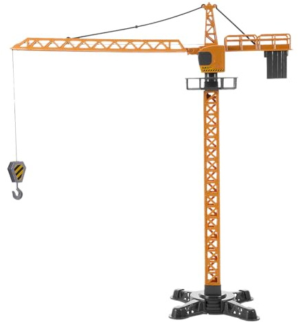 DOITOOL Giocattoli Di Gru Giocattoli Da Costruzione Modello Di Gru Girevoli Veicolo Pressofuso in Scala 1:50 Giocattolo Da Costruzione Pressofuso Giocattolo Per Camion e Rimorchio Plastica