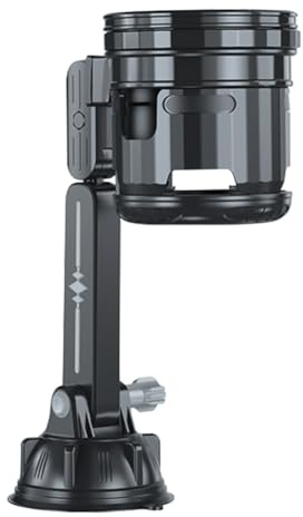 Multifunktionaler Getränkehalter Auto mit Saugnapf, 2 In 1 Verstellbare Faltbarer Getränkehalter, Becherhalter für Autos, Wohnmobile, Lastwagen, Boote