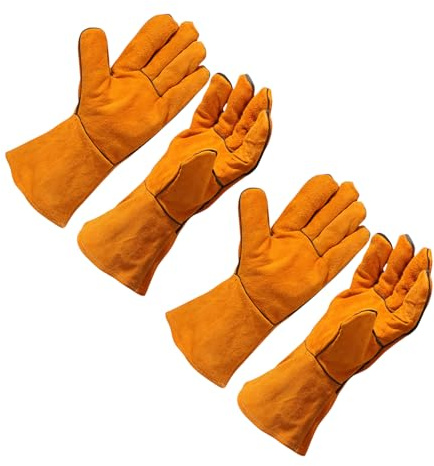Qsvbeeqj Förtjockade skyddande bitbeständiga handskar för aggressiva djur 33 cm arm skydd träning och hälsotester husdjurshandskar för hundar
