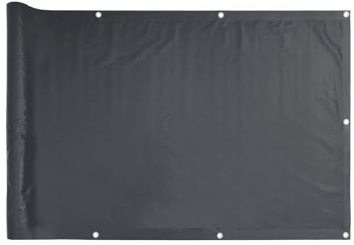Gecheer Paravento da balcone, 75x600 cm, tessuto oxford antracite, per privacy