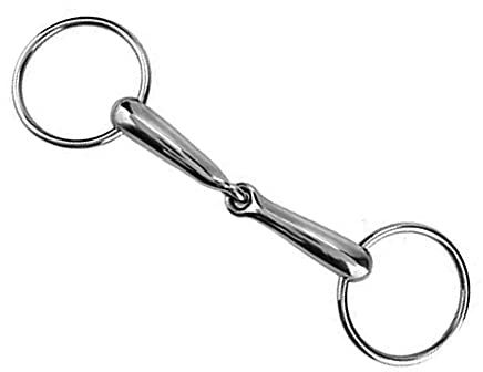 TopHomer Anello per cavalli, in acciaio inossidabile, con punta cava per cavalli, bocche per cavalli e cavalli, 135 mm