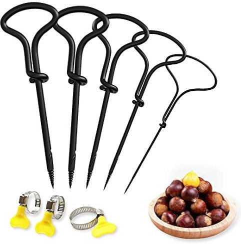 Beekeg 5-teiliges kastanienbohrer kinder set,1,5-5 mm kastanienbohrer,Kastanien Bastelset,Holzbohrer Hand, Bohrer für Kastanien,Mit 3-Klemme mit Griff