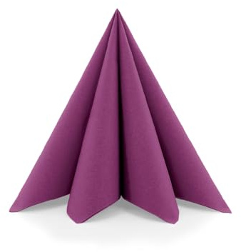 Mank Airlaid Servietten 40 x 40 cm – 50 Stück, Premium Einweg Servietten stoffähnlich, Serviette für Hochzeit, Dinner, Gastronomie – Eukalyptus, Beere oder Amethyst-Aubergine (Amethyst-Aubergine)