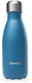 Qwetch - Bottiglia isotermica blu anatra 260 ml - Borraccia Nomade in acciaio inox - 24 ore freddo e 12 ore caldo - impermeabile, senza BPA e riutilizzabile