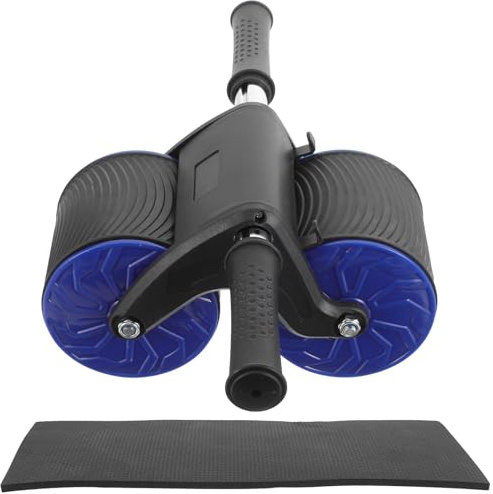 Toyvian Rouleau Abdominal à Deux Roues avec Coussinet Antidérapant Appareil de Fitness Ventre Entraînement Musculaire à Domicile Système de Rebond Automatique Accessoire Yoga et