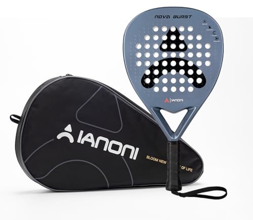Padel Racket Carbon Fiber Surface with EVA Memory Flex Foam Core Junior Padel Tennis Racquets Paddle Tennis Racket