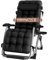 CHAIRQEW Patio Lawn Chairs Reclining for Heavy People Zero Gravity Outdoor Garden Beach Deck Sun Lounger Support200kg (Color : Black)