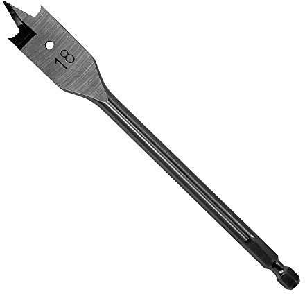 Ø 18 mm Holzbohrer Flachfräsbohrer Flachbohrer Bohrer 1/4 Sechskant Aufnahme