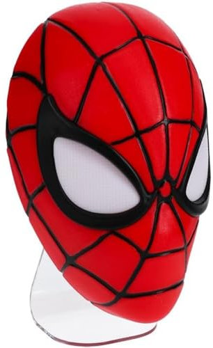 Spiderman Maskenlicht - Offiziell lizenziertes Disney Merchandise, Schreibtischlicht oder wandmontierbar, Marvel, USB-betrieben, Geschenk für Multiverse-Fans, Red