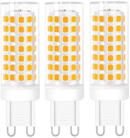 WYAANCCW G9 LED Lampe Warmweiß 8W,G9 Sockel LED Leuchtmittel Corn Light Bulbs 8W 3000K,Enegiesparende LED Glühbirne Ersetzt 70W Halogenlampe,AC220-240V,3 Pack