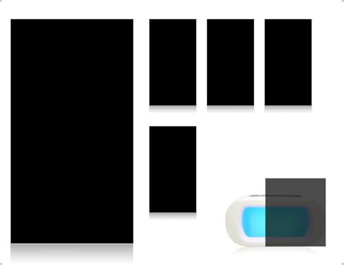 Emezddo 4 fogli di pellicola dimmer per luci a LED,oscurante autoadesiva Adesivo pellicola oscurante 50%~80%,adesivo oscurante non tagliato,utilizzato per dispositivi elettronici router sveglia