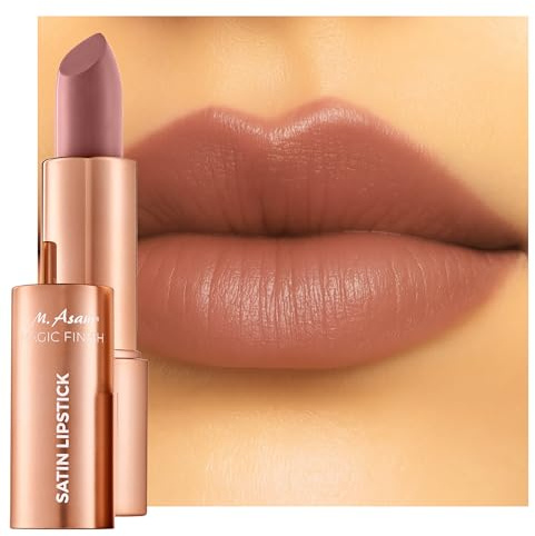 M. Asam MAGIC FINISH Satin Lippenstift Naturally Taupe (4g) – Lippenstift Matt mit Hoher Deckkraft, Cremige Textur & Langem Halt, Volumen-Effekt & Pflege für Definierte Lippen, Vegan