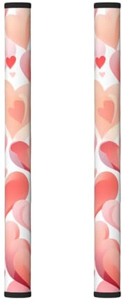 2 coperture per maniglie della porta del frigorifero, motivo cuore rosa, decorazione per elettrodomestici da cucina, frigorifero, forno a microonde, forno e lavastoviglie