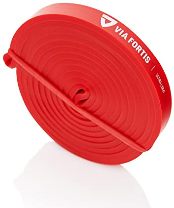 VIA FORTIS Premium motståndsband + övningsinstruktioner och väska – motståndsband, pull up-hjälp, träningsband för fitness och styrketräning