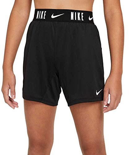 Nike Kort för flickor och flickor, Svart/svart/(vit), XL