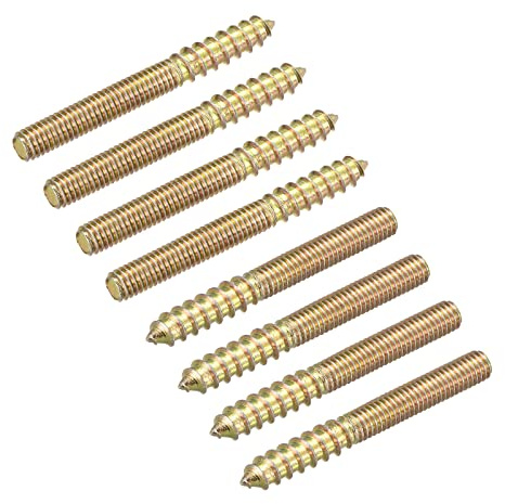 sourcing map 8 stycken stockskruvar skruvanslutning hängare träbearbetning M6 x 50 mm