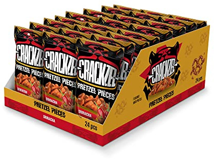 Crackzel Sriracha Pretzel Pieces 24 x 85 gr - Morceaux de bretzel aux épices Sriracha